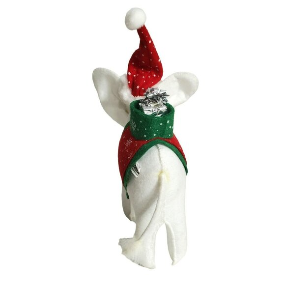 Annalee White Christmas Elephant Snowflake Hat Saddle Gift Basket 8” Retired 07 - Picture 6 of 15